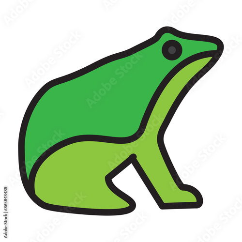 Frog Vector Filled Icon Design