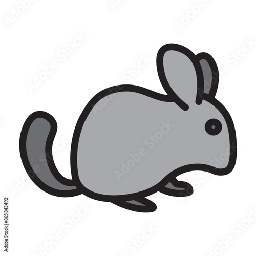 Chinchilla Vector Filled Icon Design