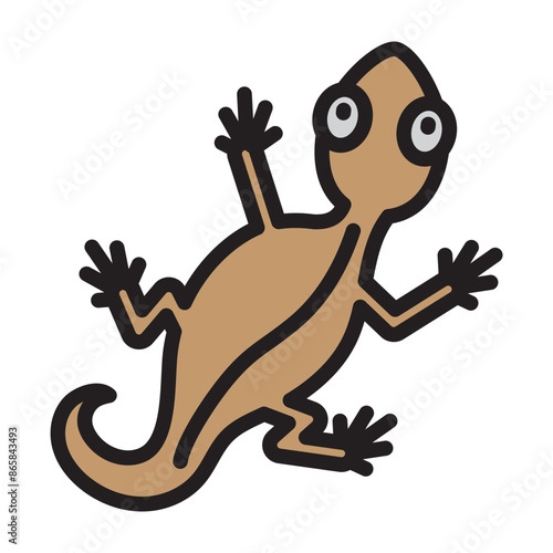 Lizard Vector Filled Icon Design