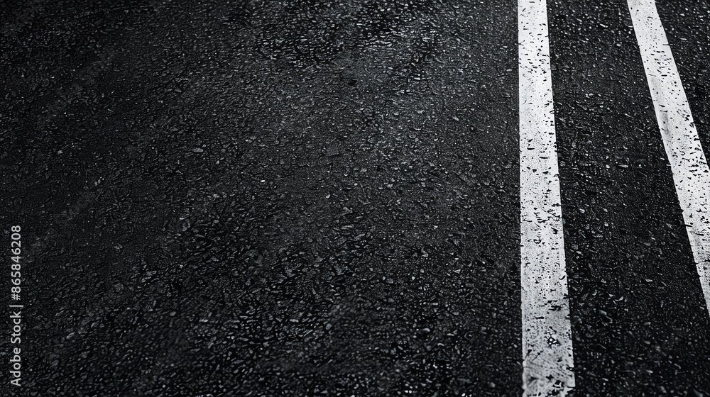 Fototapeta premium asphalt road with white lines