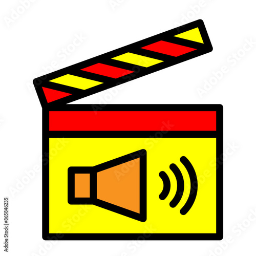 Casting Call Vector Filled Icon Design