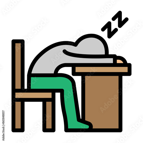 Lazy Vector Filled Icon Design