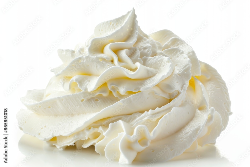 Whipped cream isolated on white background. Whipped cream isolated on white background.