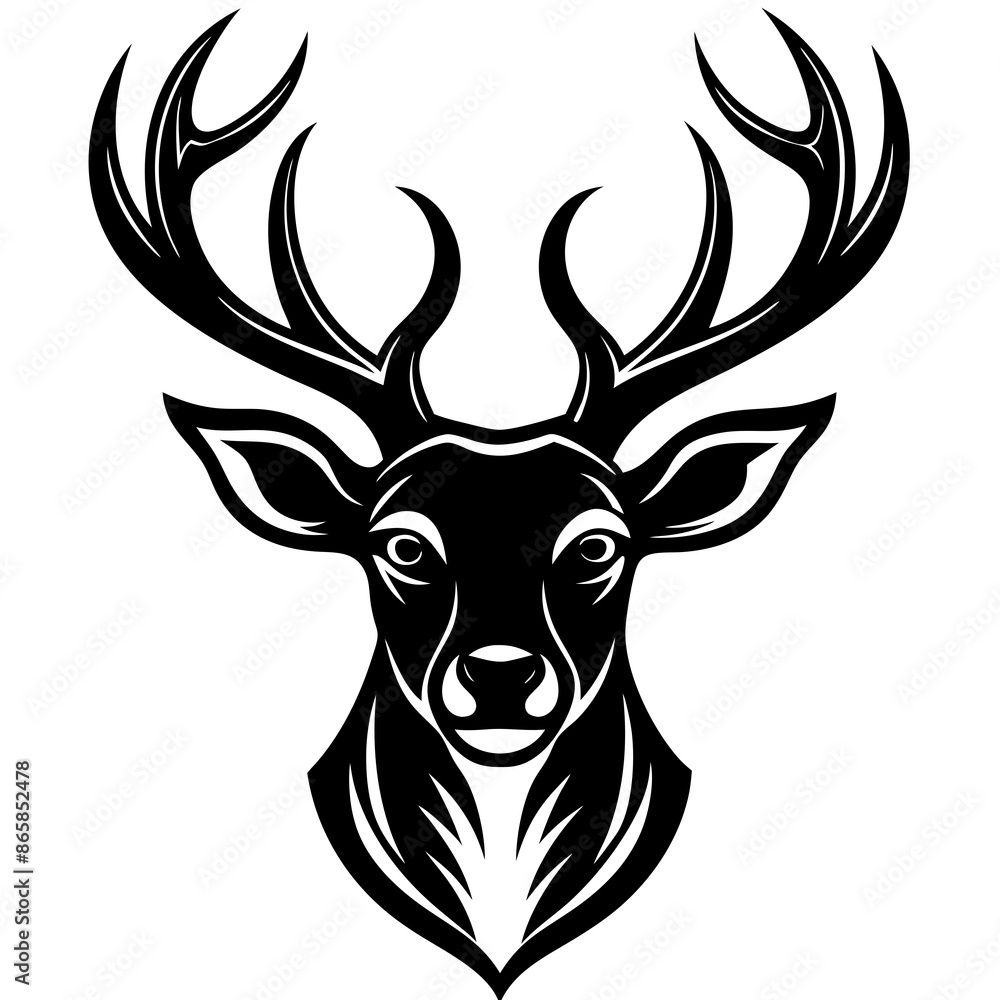 Fototapeta premium deer head vector