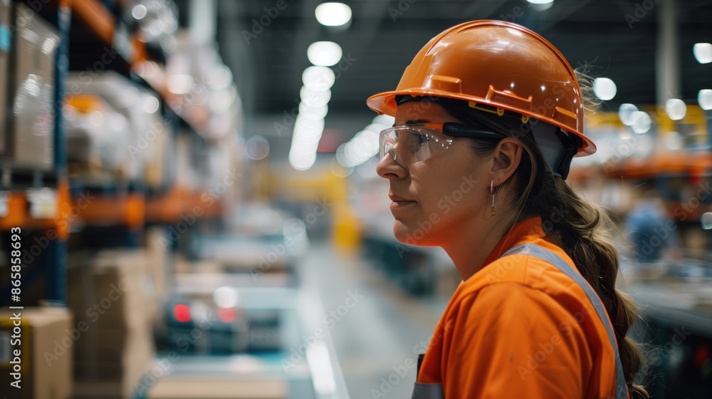 Warehouse worker in a factory Warehouse worker in a factory