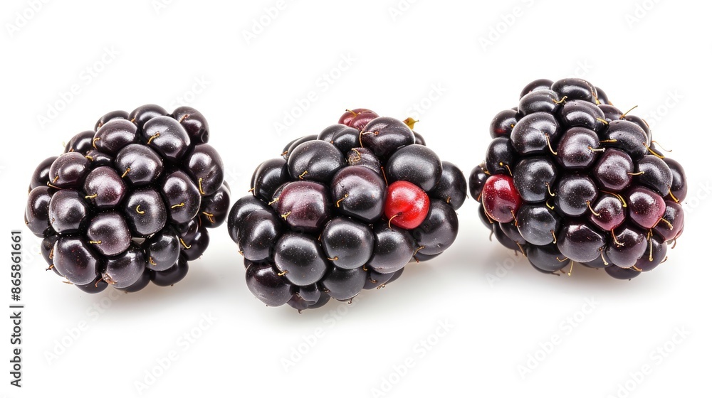 Isolated blackberries on white background Isolated blackberries on white background