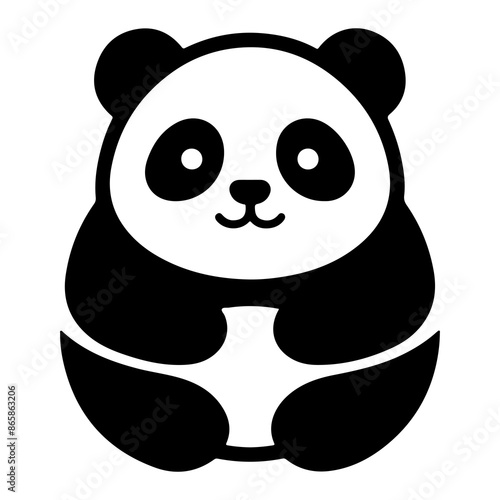 panda illustration art on white background, png