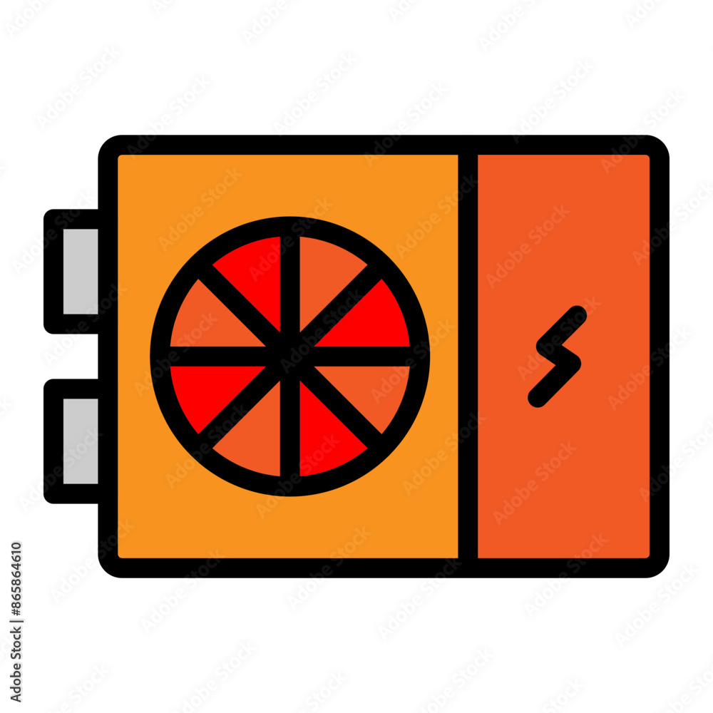 AC Supply Vector Filled Icon Design AC Supply Vector Filled Icon Design