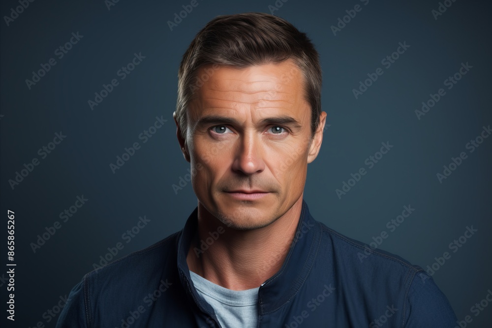 Portrait of a handsome mature man over blue background. Men's beauty, fashion. Portrait of a handsome mature man over blue background. Men's beauty, fashion.