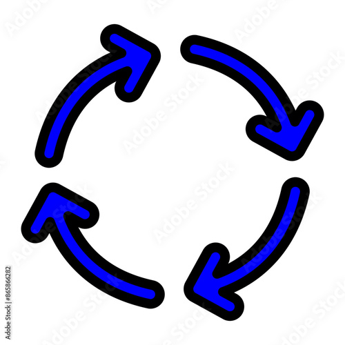 Roundabout Vector Filled Icon design