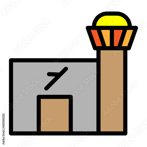 Airport Vector Filled Icon design