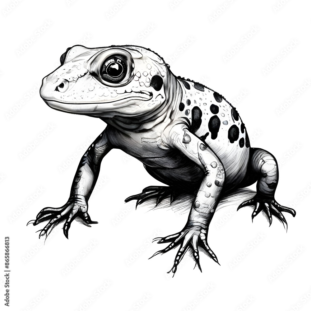 Fototapeta premium Lizard Isolated on White Background