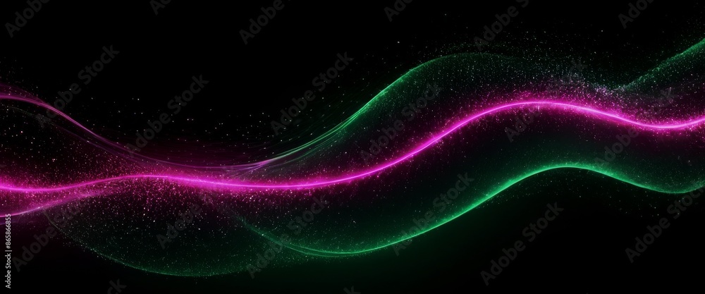 neon waves ondark background made of glowing particles vibrant g neon waves ondark background made of glowing particles vibrant g