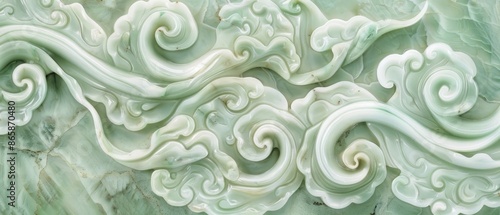  Panoramic close-up, high detail scan of celadon material, Generative AI 
