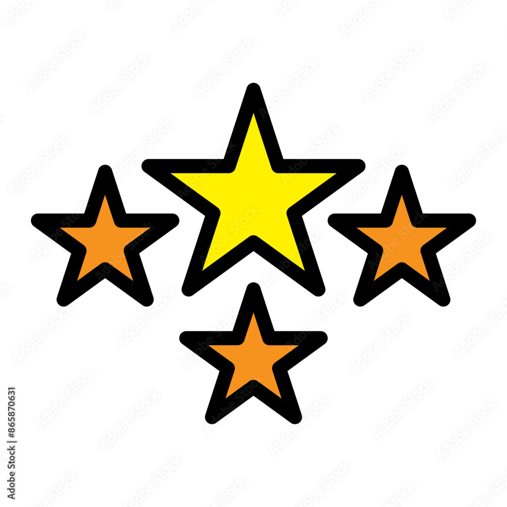 Obraz premium Star Vector Filled Icon Design