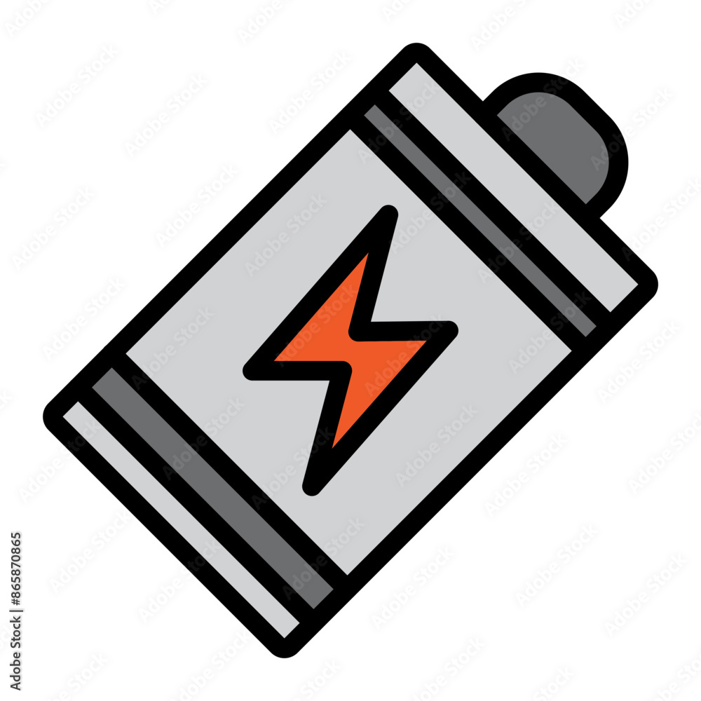 Battery Vector Filled Icon Design Battery Vector Filled Icon Design