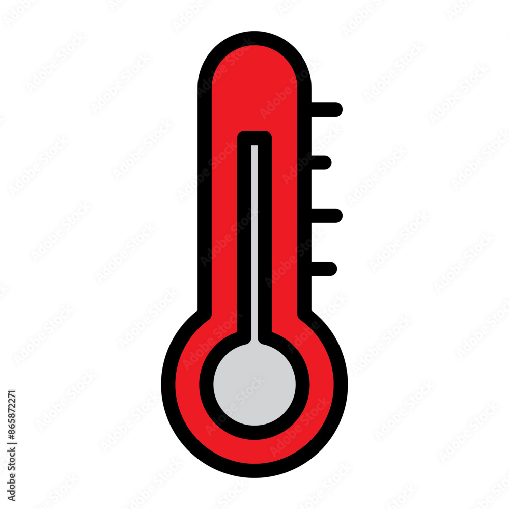 Thermometer Vector Filled Icon Design Thermometer Vector Filled Icon Design
