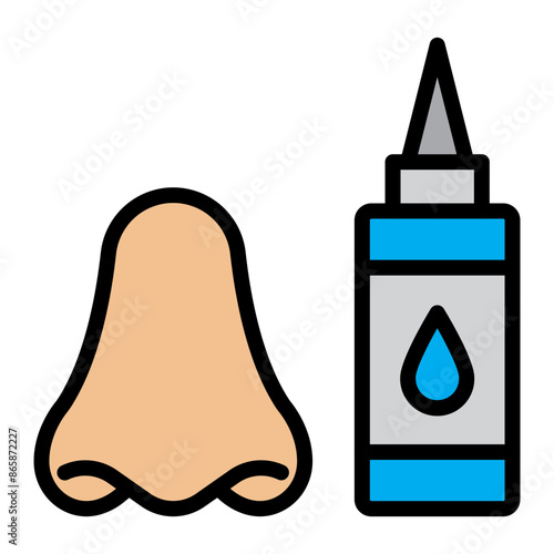 Nasal Vector Filled Icon Design