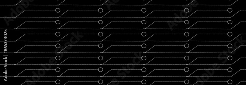 Illustration, vector, Geometry, line and ciecle, pattern, overlapping, orderly arrangement background, black, white and gradient color, banner, website. , technology, cyber security network.