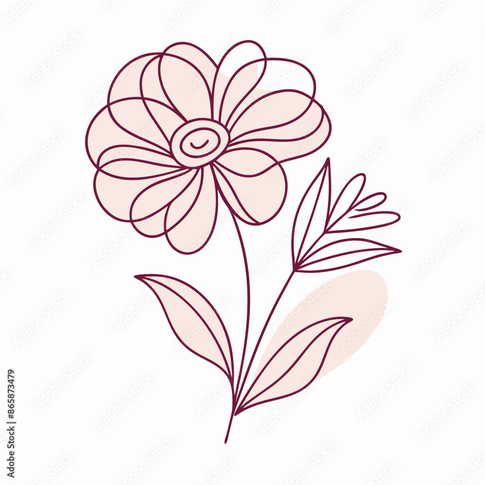Continuous one line art flower design hand drawn simple flower outline (7) Continuous one line art flower design hand drawn simple flower outline (7)