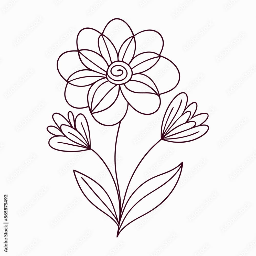 Continuous one line art flower design hand drawn simple flower outline (2) Continuous one line art flower design hand drawn simple flower outline (2)