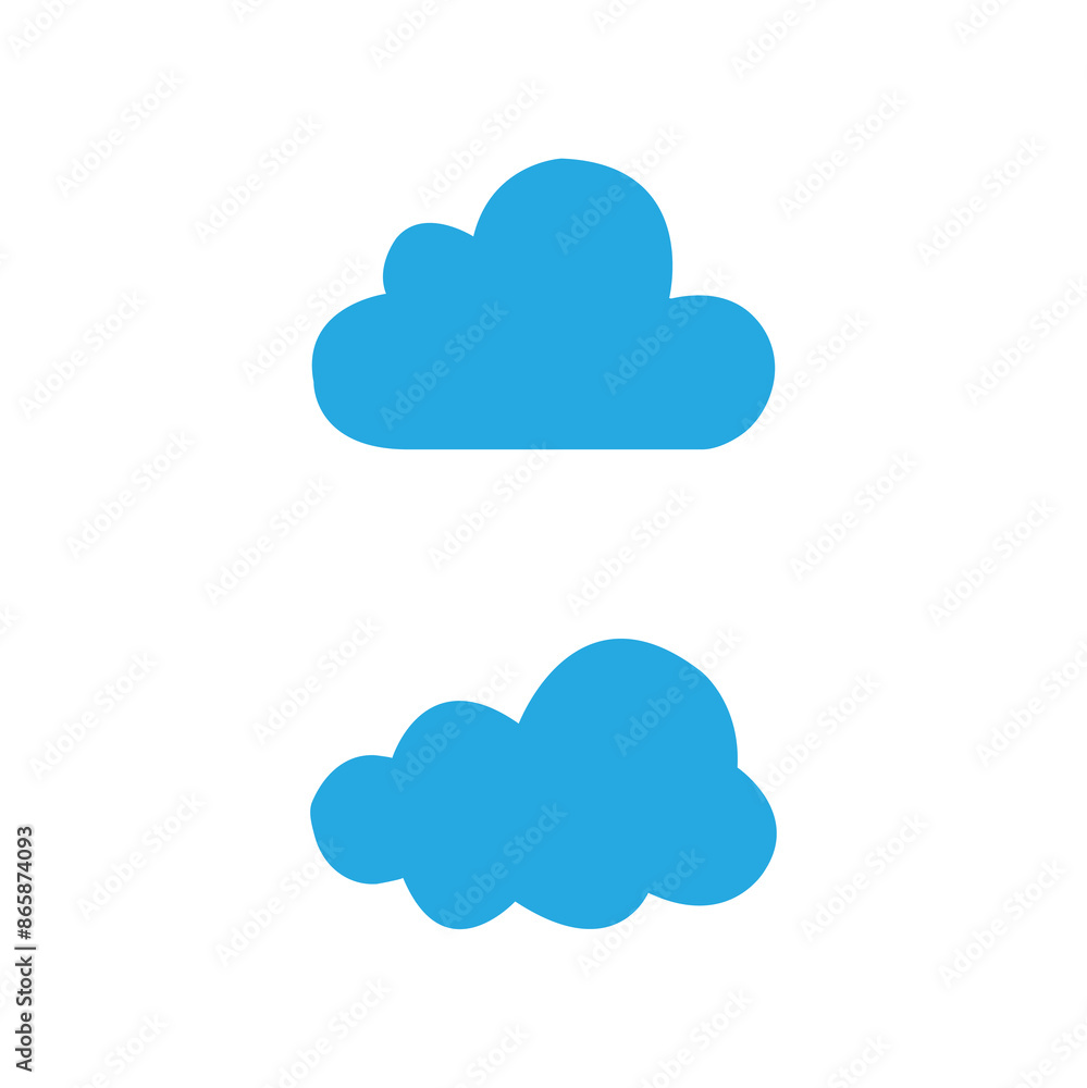 Beautiful Cloud flat design cloudy set isolated on White background Set of cartoon cloud in a Vector illustration Beautiful Cloud flat design cloudy set isolated on White background Set of cartoon cloud in a Vector illustration