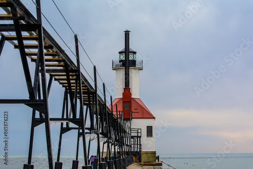 St Joseph Lighthouses in Benton Harbour Michigan, USA photo