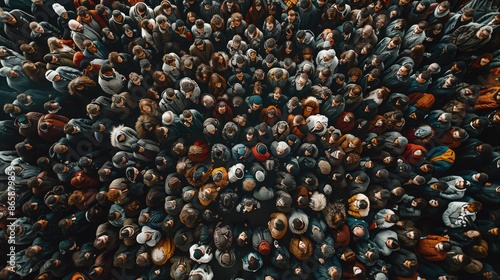 People from above. Crowd of people. AIG535 photo