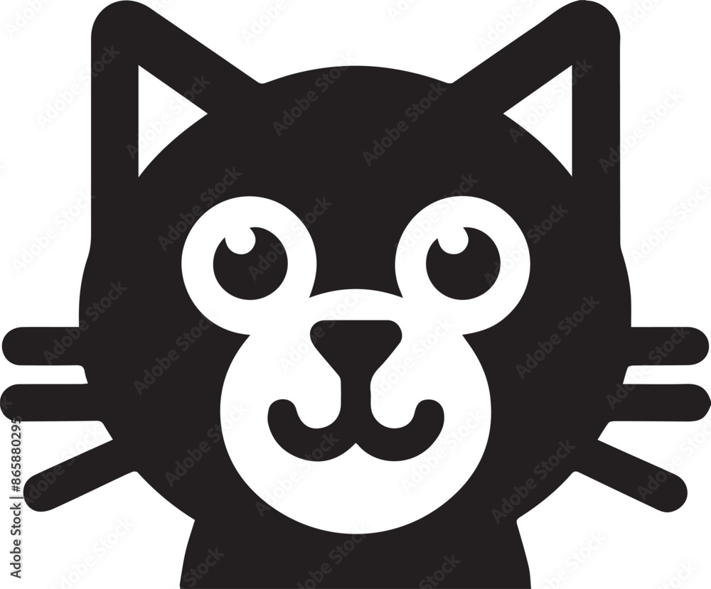 cat head silhouettes vector art illustration cat head silhouettes vector art illustration