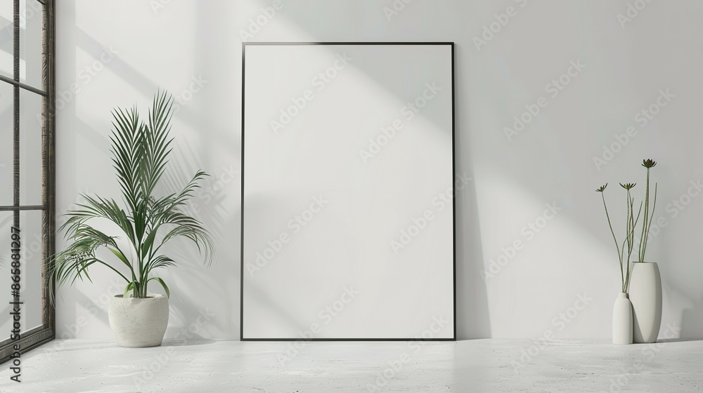 Blank Canvas Mockup in a Minimalist Interior Blank Canvas Mockup in a Minimalist Interior