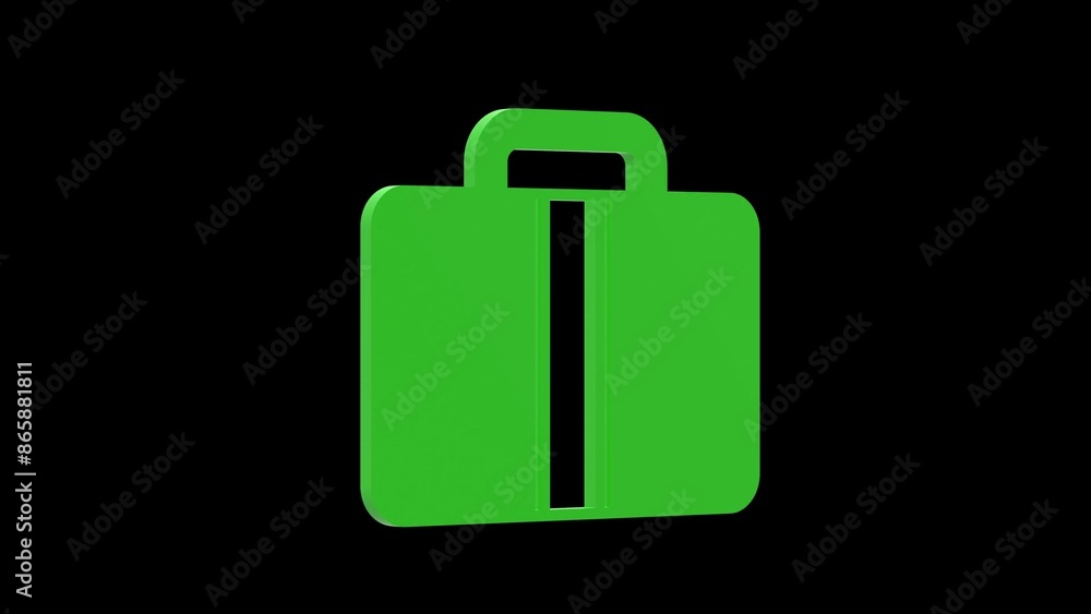 job resume interview business green set icon 3d illustration rotation job resume interview business green set icon 3d illustration rotation