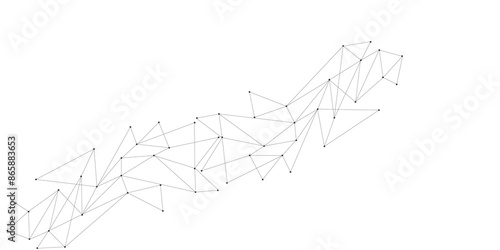 Abstract vector background and geometric pattern with connecting the dots and lines for banner design or header.