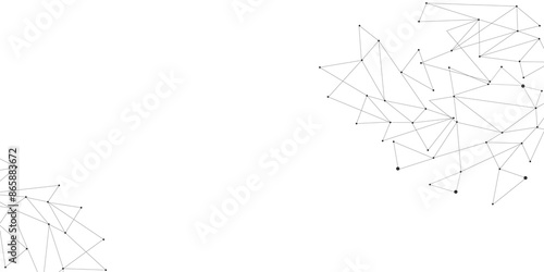 Abstract vector background and geometric pattern with connecting the dots and lines for banner design or header.