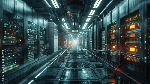 Wallpaper Mural Exploring the Future of Data Management with Stunning Server Stations Torontodigital.ca