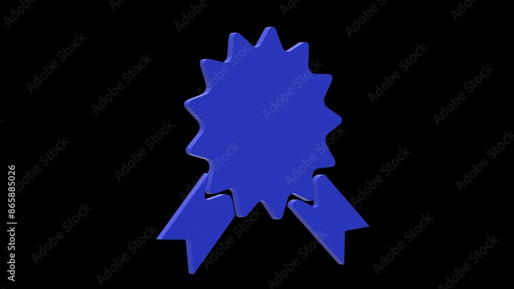 award blue set icon 3d illustration rotation award blue set icon 3d illustration rotation