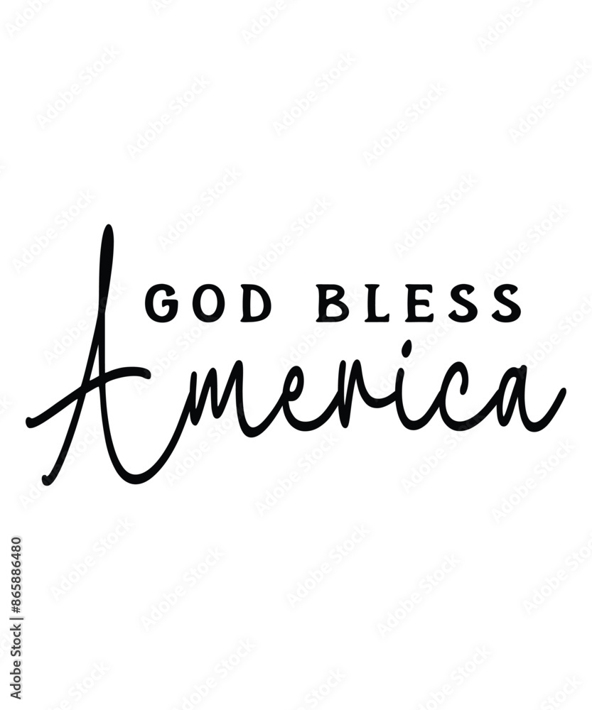 Fototapeta premium god bless america tshirt