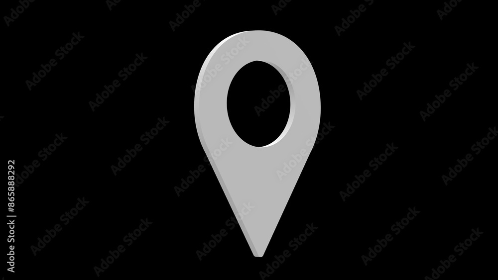 map GPS position white set icon 3d illustration rotation map GPS position white set icon 3d illustration rotation