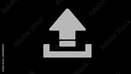 upload white set icon 3d illustration rotation