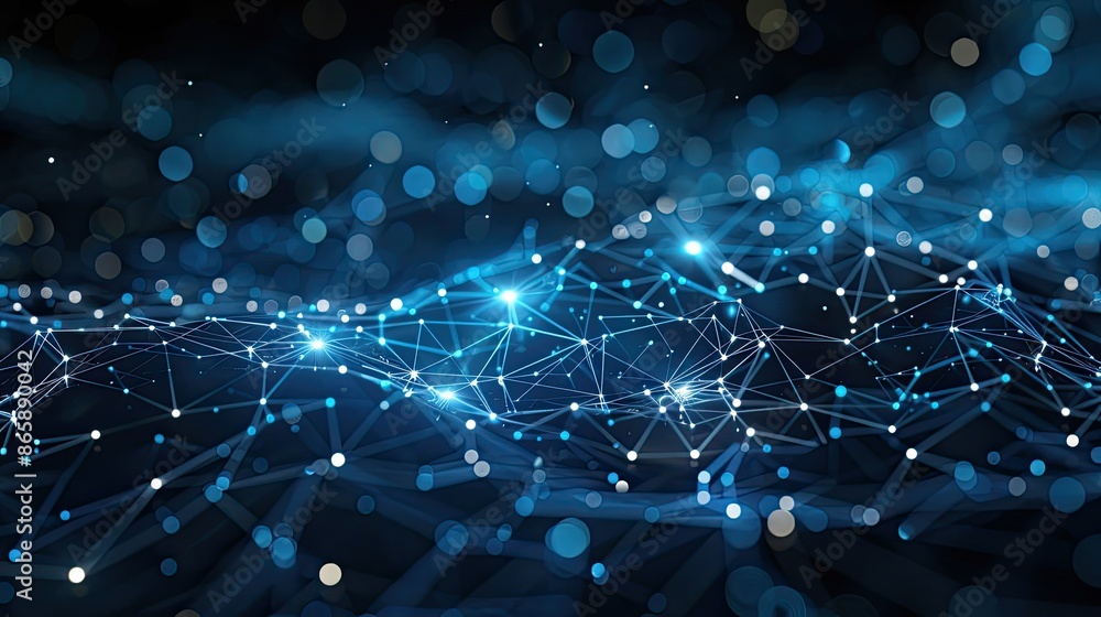 High tech technology geometric and connection system background High tech technology geometric and connection system background