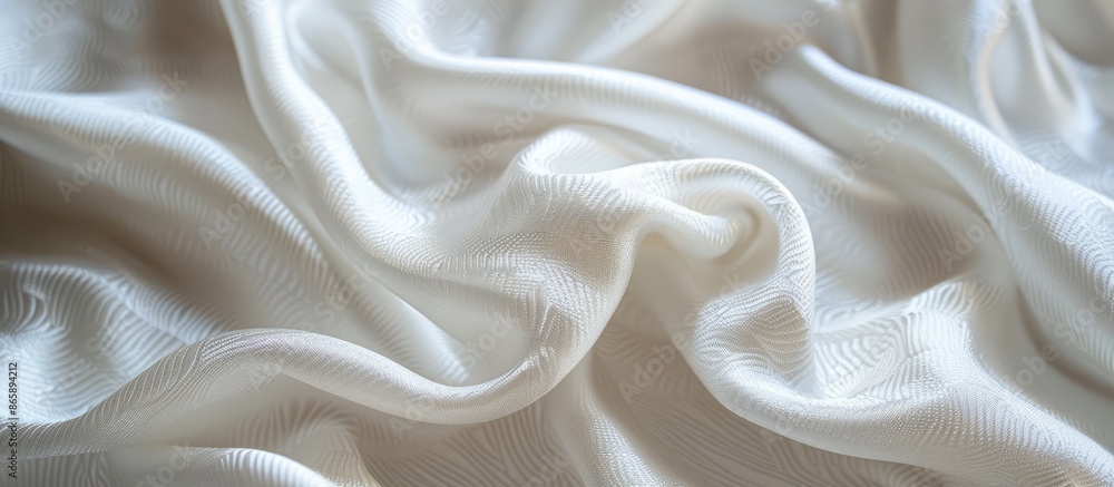 Fabric with a smooth white textured surface Fabric with a smooth white textured surface