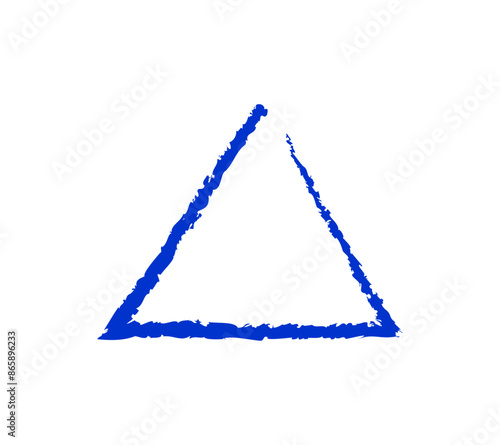 シンプルな手書きの三角のイラスト
