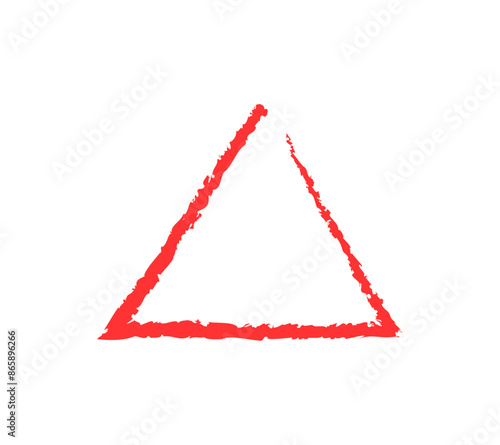 シンプルな手書きの三角のイラスト
