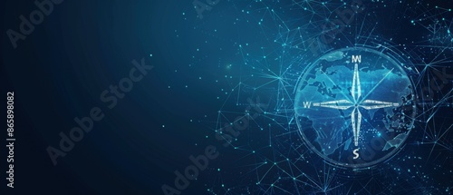 navigation concept for aviation. compass