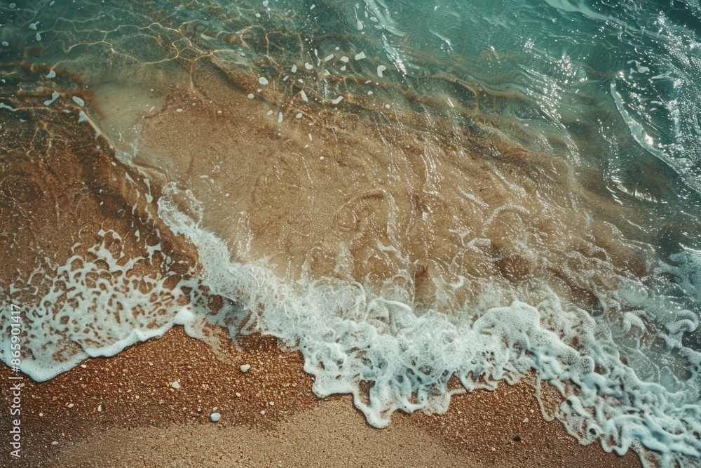 Wave on Beach Close Up Wave on Beach Close Up
