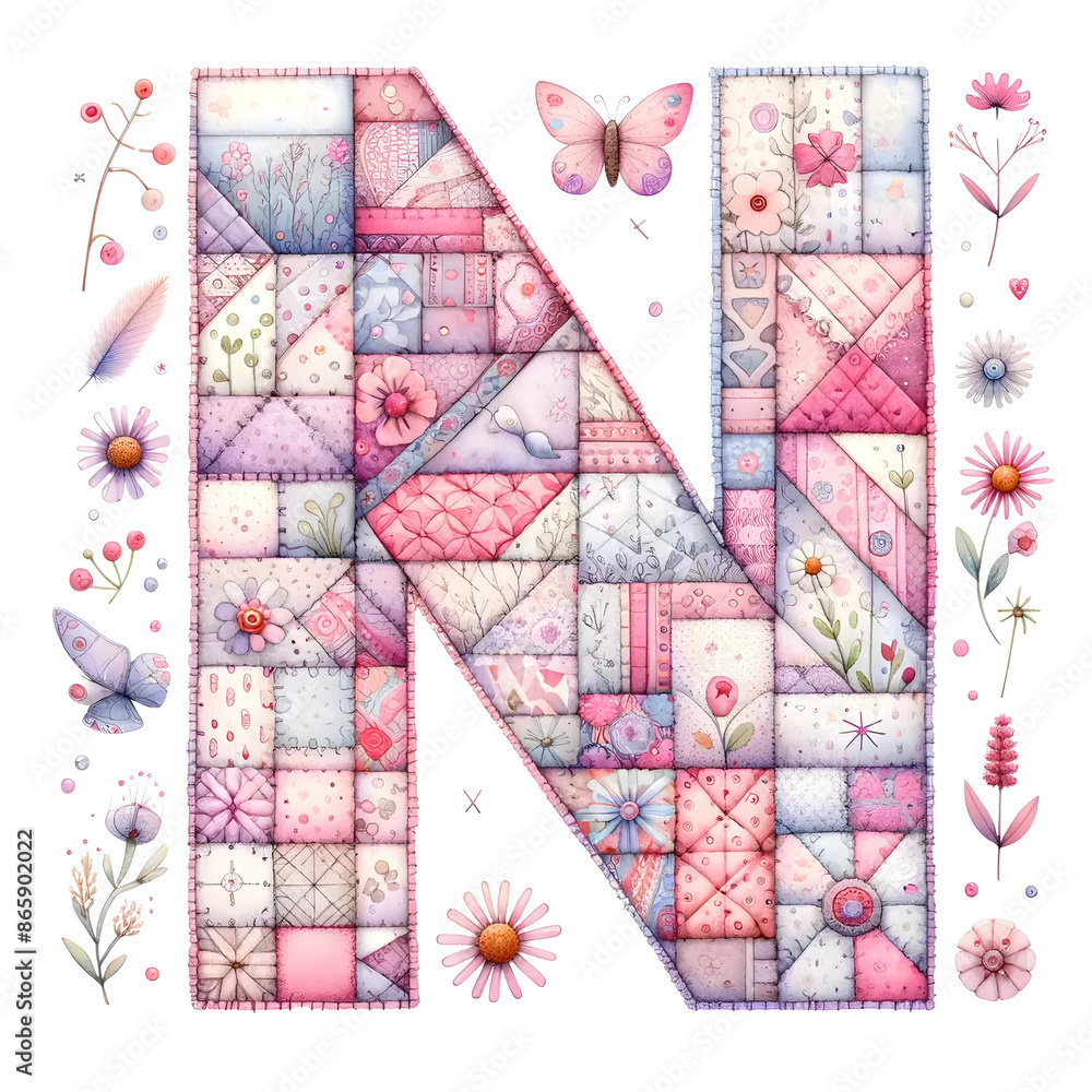 3D letter N 3D letter N