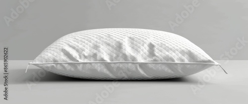 White Pillow On Grey Background