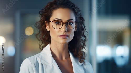 Portrait of a young female doctor, fresh skin, 