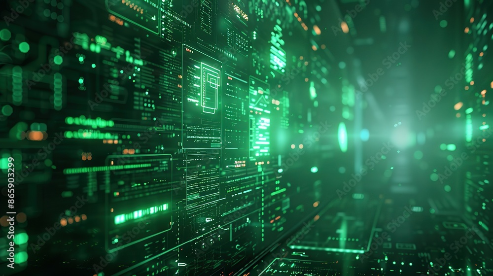 Abstract Retro Tech Background with Glitch Effect Abstract Retro Tech Background with Glitch Effect