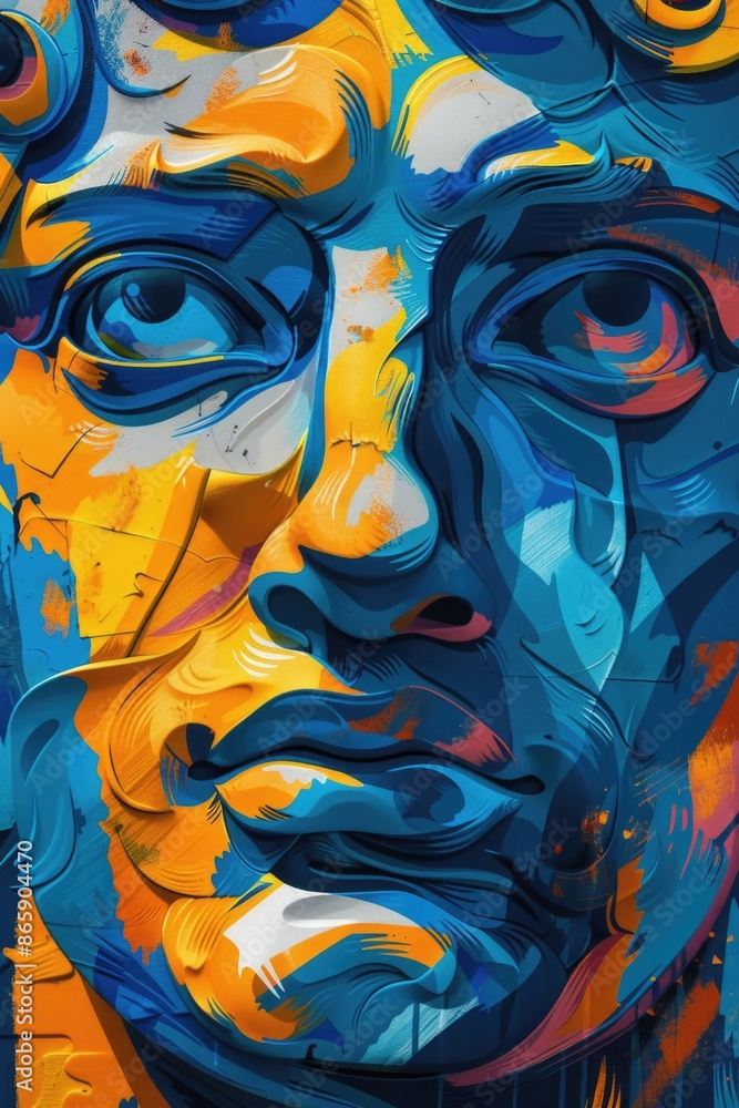 Close-up of a painted face Close-up of a painted face