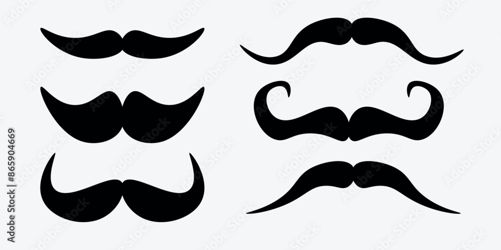 Mustache icon collection. A stylish and lush collection of hipster mustaches. eps10 Mustache icon collection. A stylish and lush collection of hipster mustaches. eps10